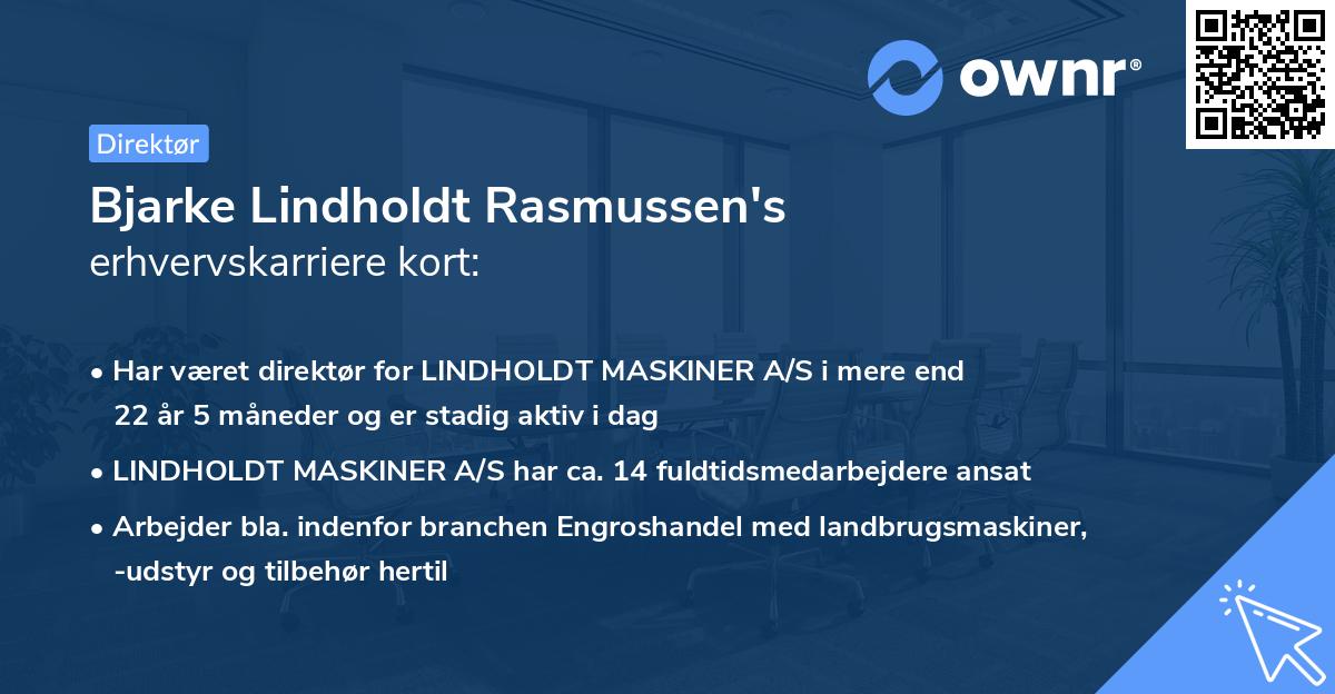 Bjarke Lindholdt Rasmussen's erhvervskarriere kort