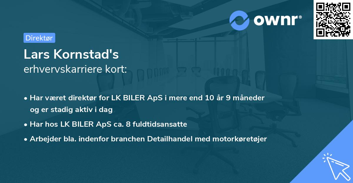 Lars Kornstad's erhvervskarriere kort