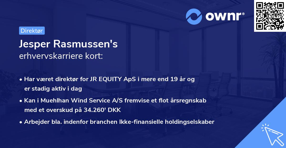 Jesper Rasmussen's erhvervskarriere kort
