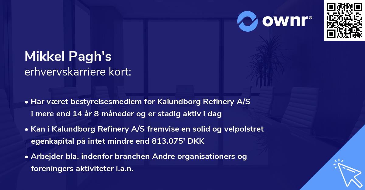 Mikkel Pagh's erhvervskarriere kort