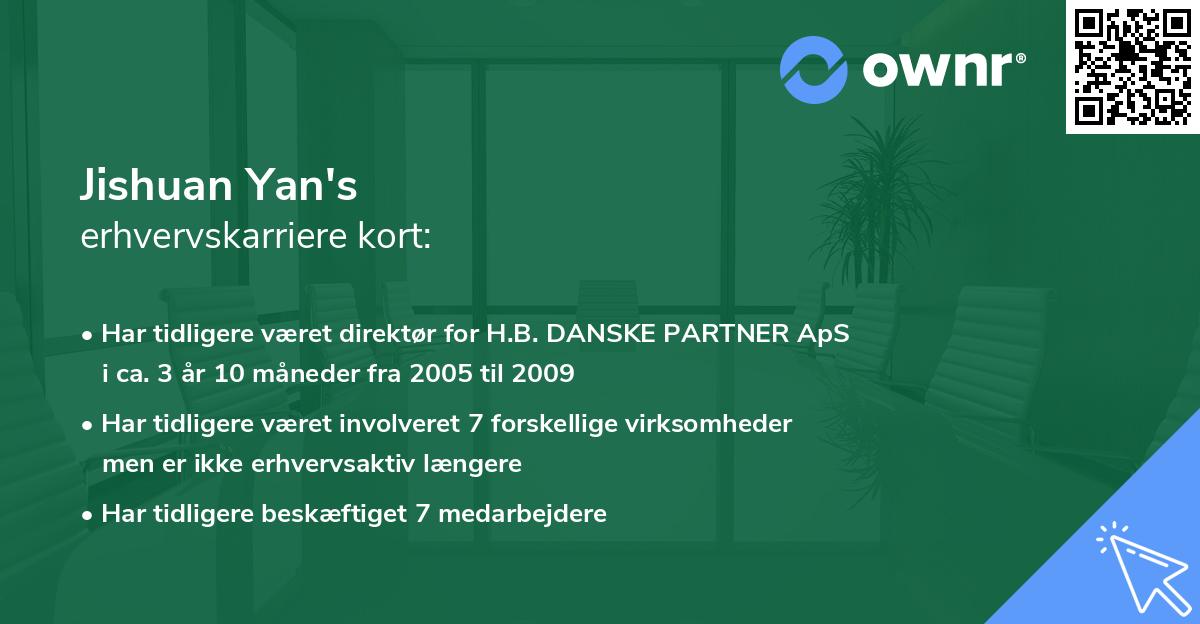 Jishuan Yan's erhvervskarriere kort