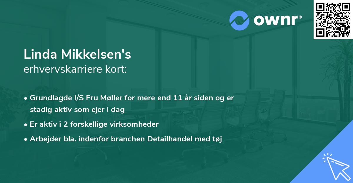 Linda Mikkelsen's erhvervskarriere kort