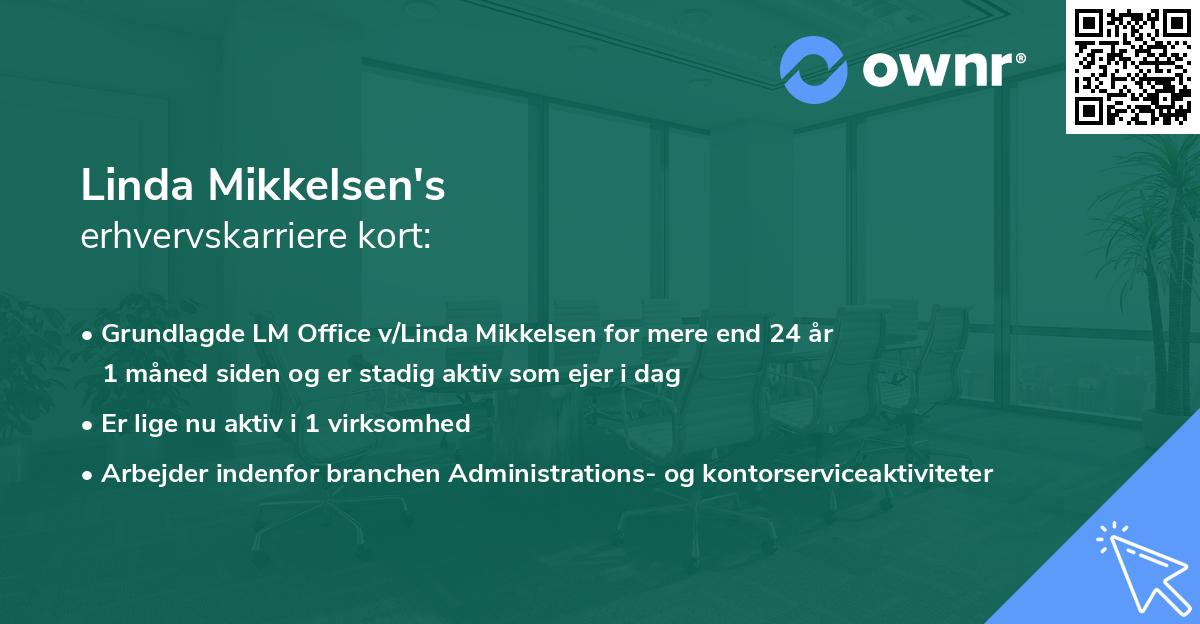 Linda Mikkelsen's erhvervskarriere kort