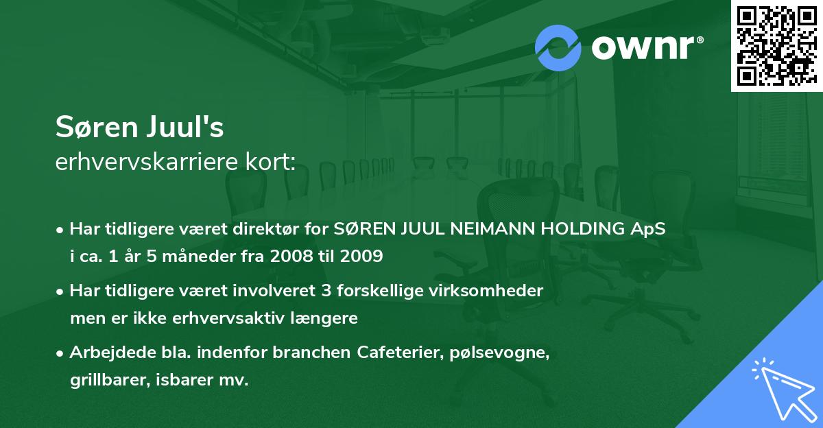 Søren Juul's erhvervskarriere kort