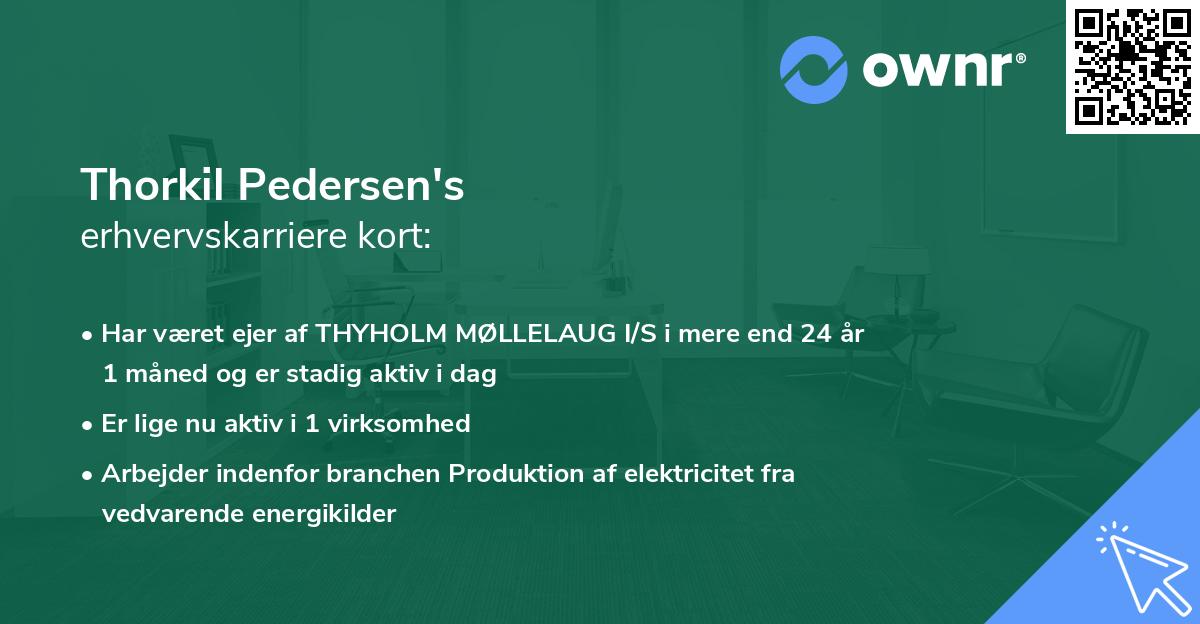Thorkil Pedersen's erhvervskarriere kort