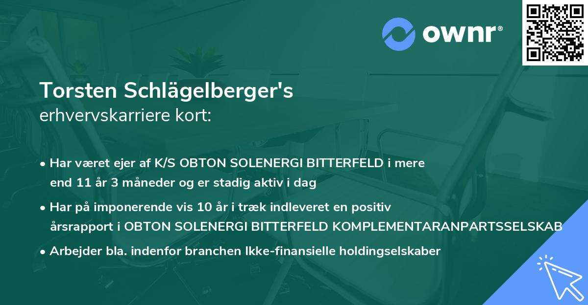 Torsten Schlägelberger's erhvervskarriere kort