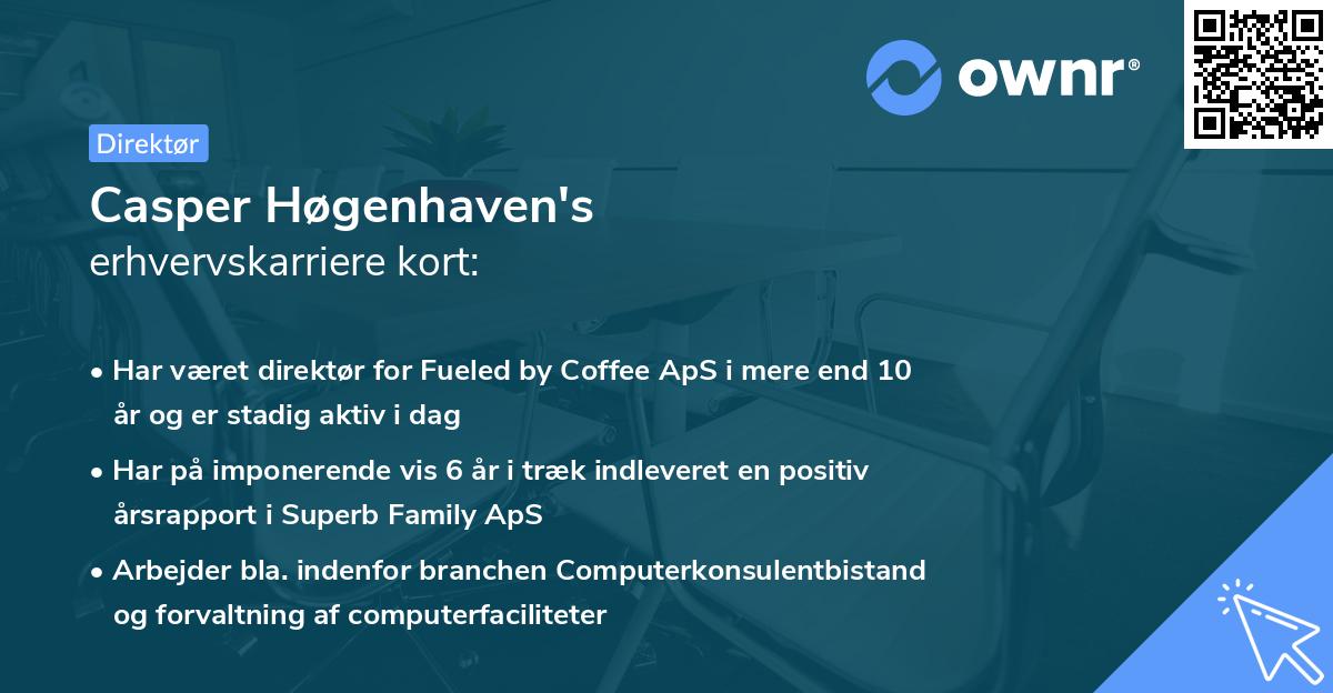 Casper Høgenhaven's erhvervskarriere kort