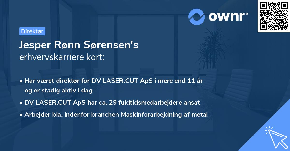Jesper Rønn Sørensen's erhvervskarriere kort