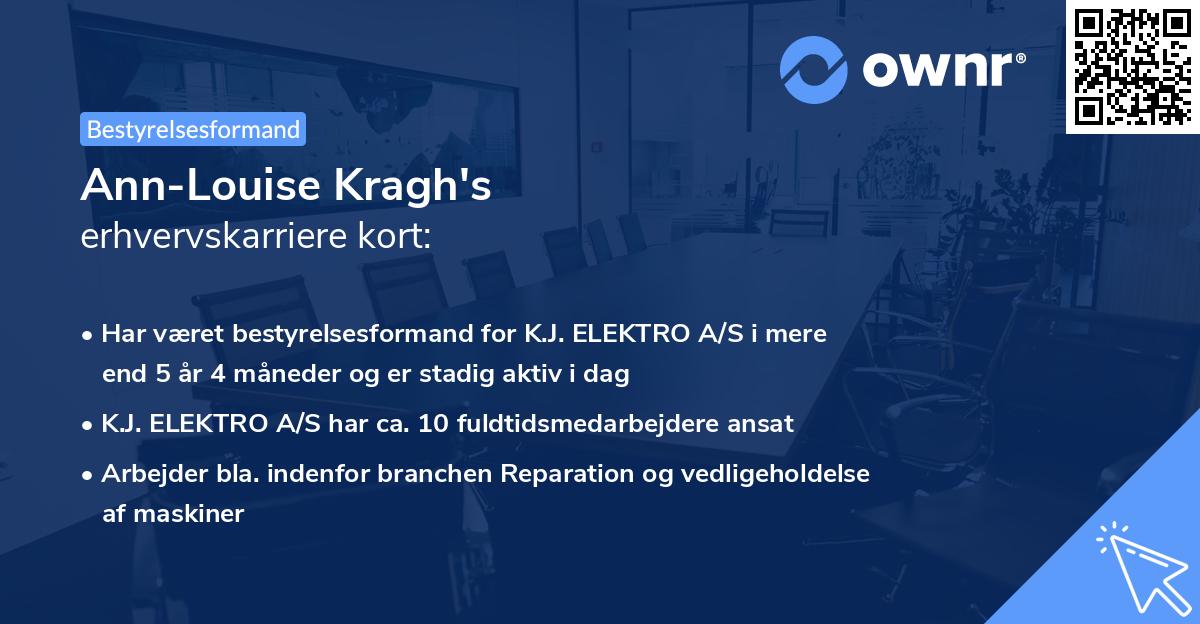 Ann-Louise Kragh's erhvervskarriere kort
