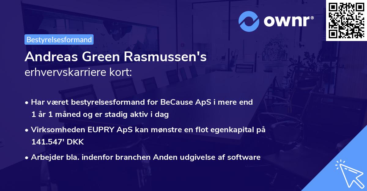 Andreas Green Rasmussen's erhvervskarriere kort