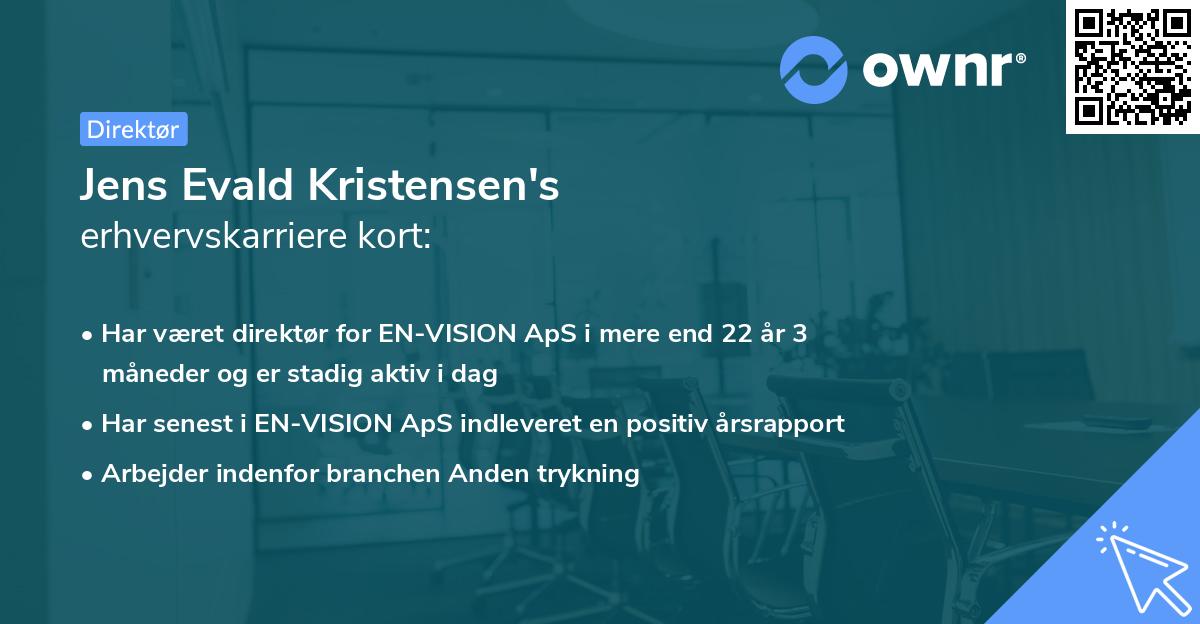 Jens Evald Kristensen's erhvervskarriere kort