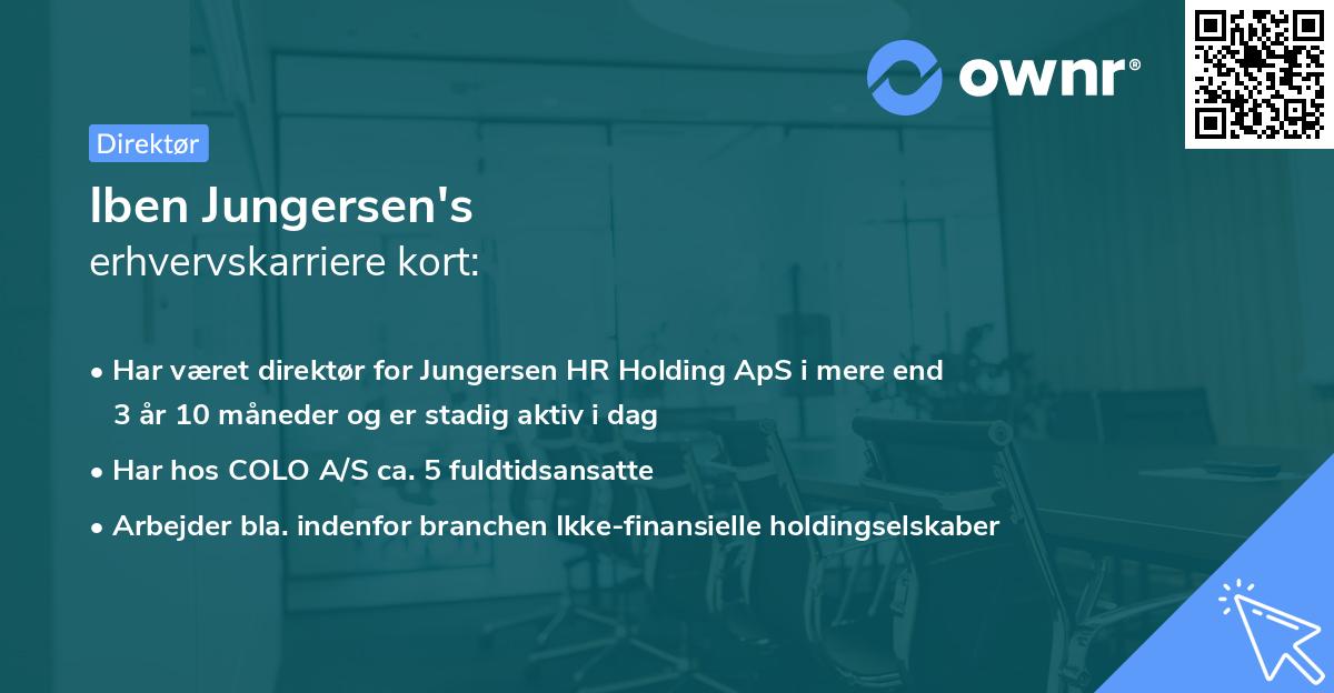 Iben Jungersen's erhvervskarriere kort