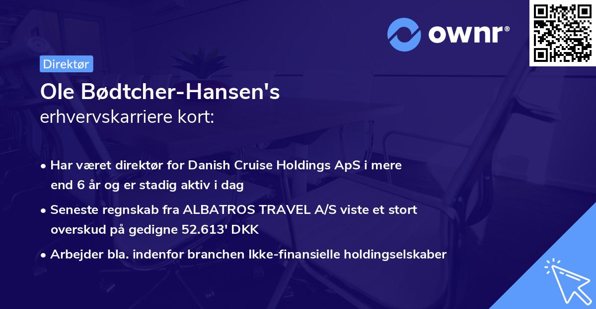 Ole Bødtcher-Hansen's erhvervskarriere kort