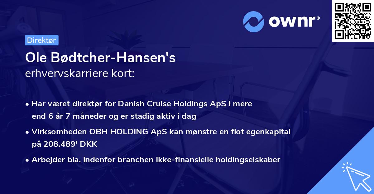 Ole Bødtcher-Hansen's erhvervskarriere kort