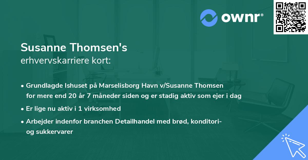 Susanne Thomsen's erhvervskarriere kort