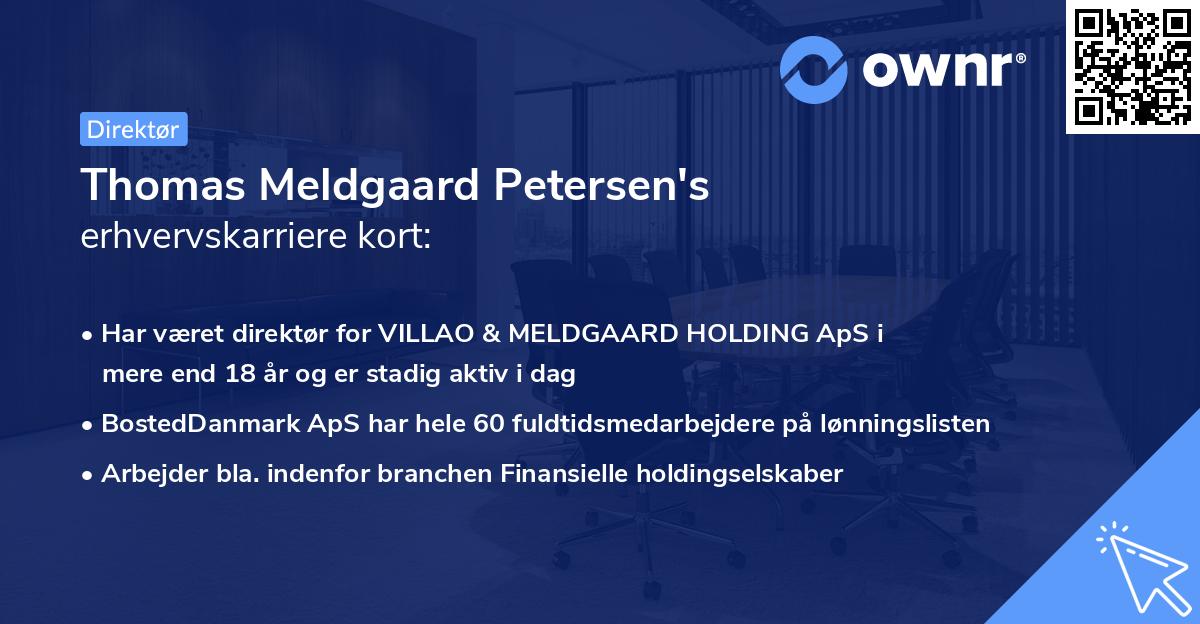 Thomas Meldgaard Petersen's erhvervskarriere kort