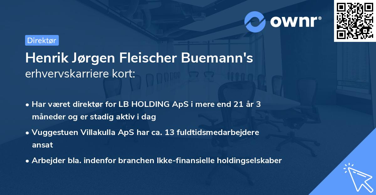 Henrik Jørgen Fleischer Buemann's erhvervskarriere kort