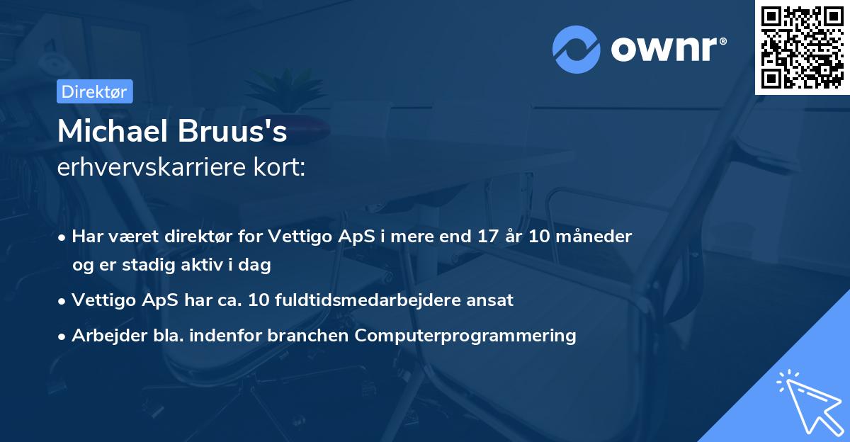 Michael Bruus's erhvervskarriere kort