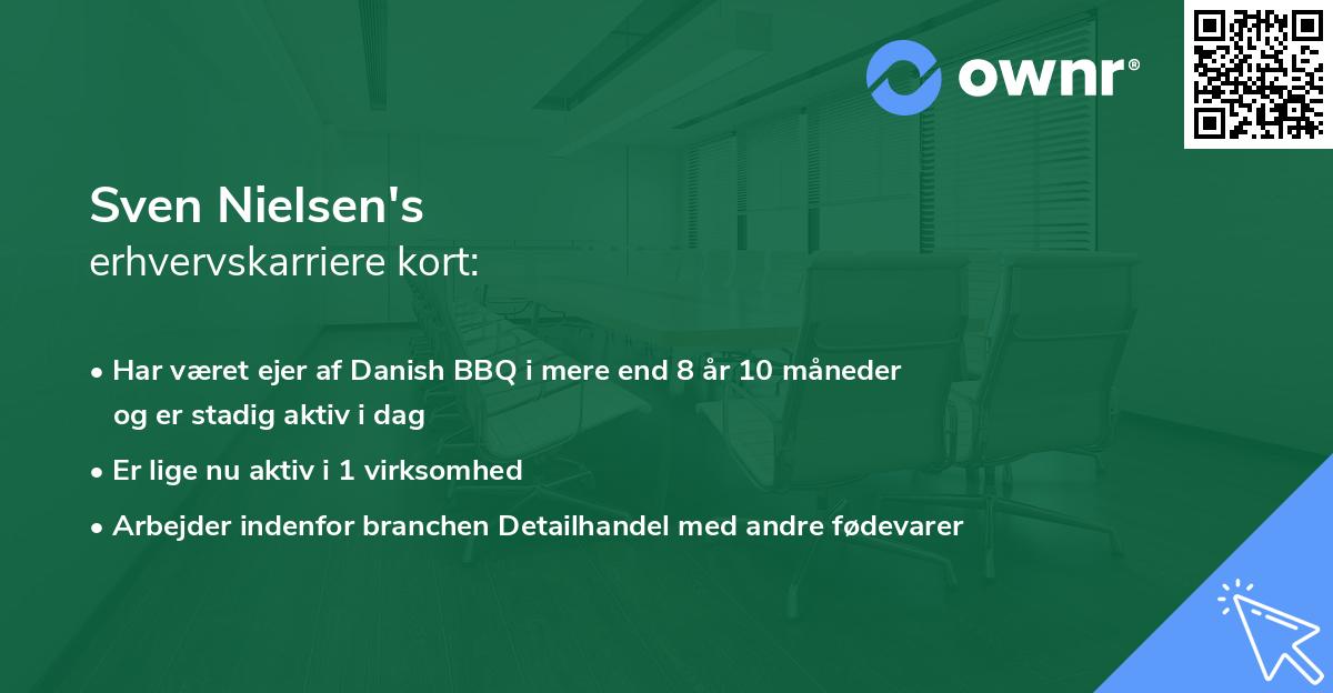 Sven Nielsen's erhvervskarriere kort