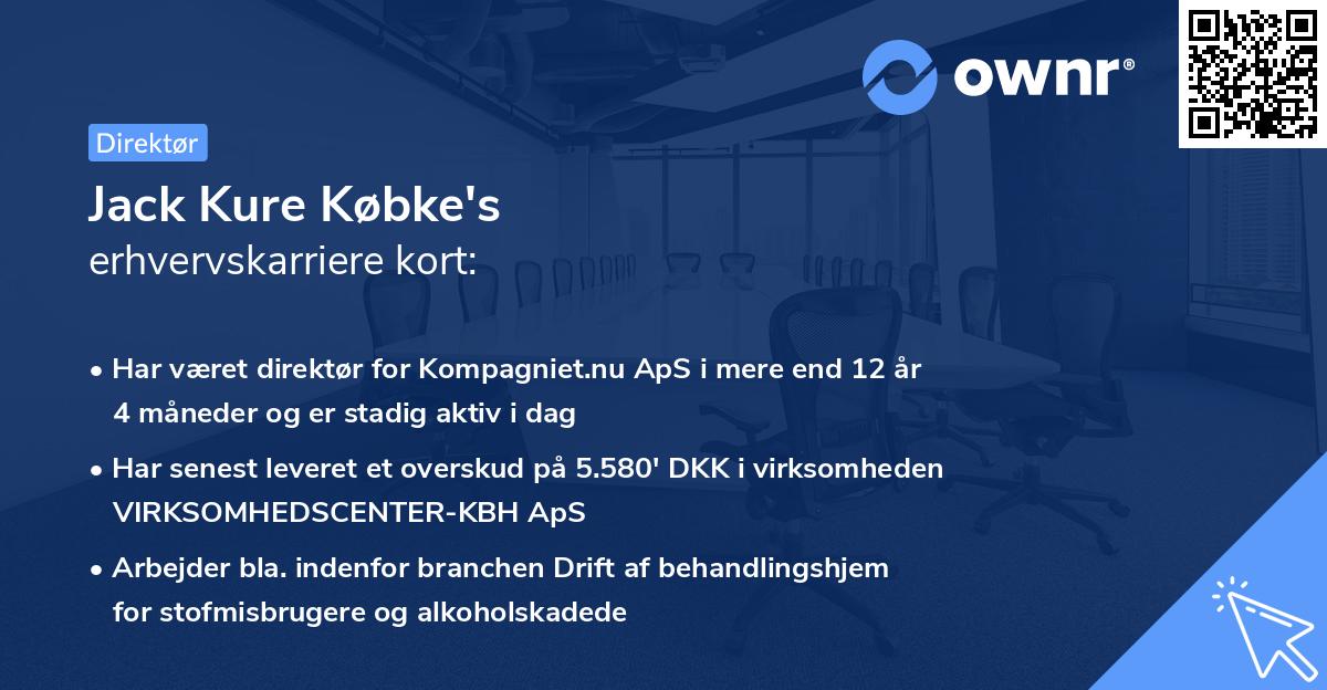 Jack Kure Købke's erhvervskarriere kort