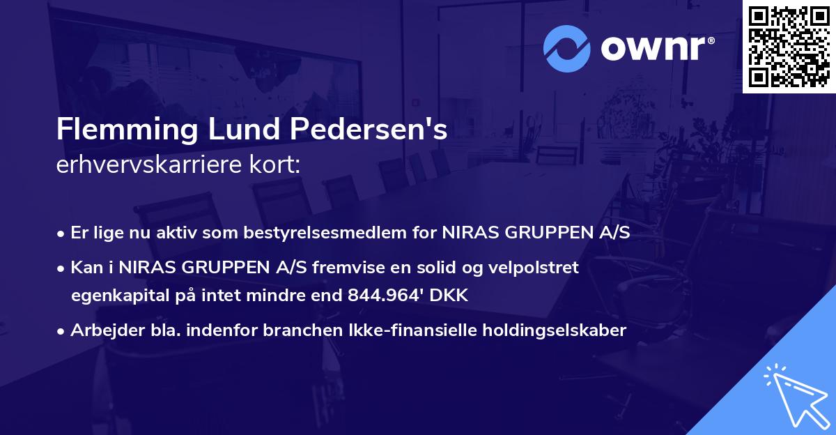 Flemming Lund Pedersen's erhvervskarriere kort