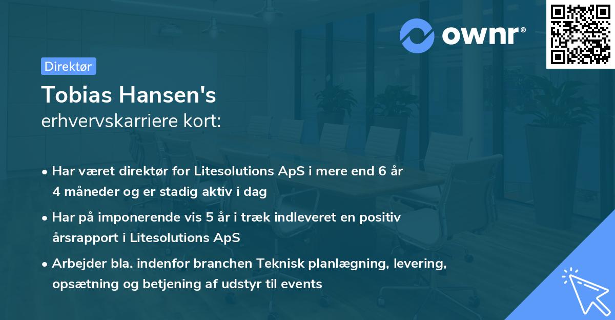 Tobias Hansen's erhvervskarriere kort
