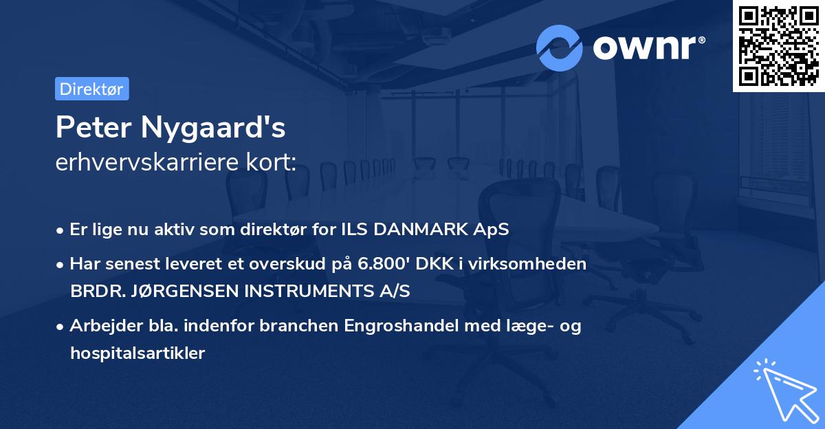 Peter Nygaard's erhvervskarriere kort