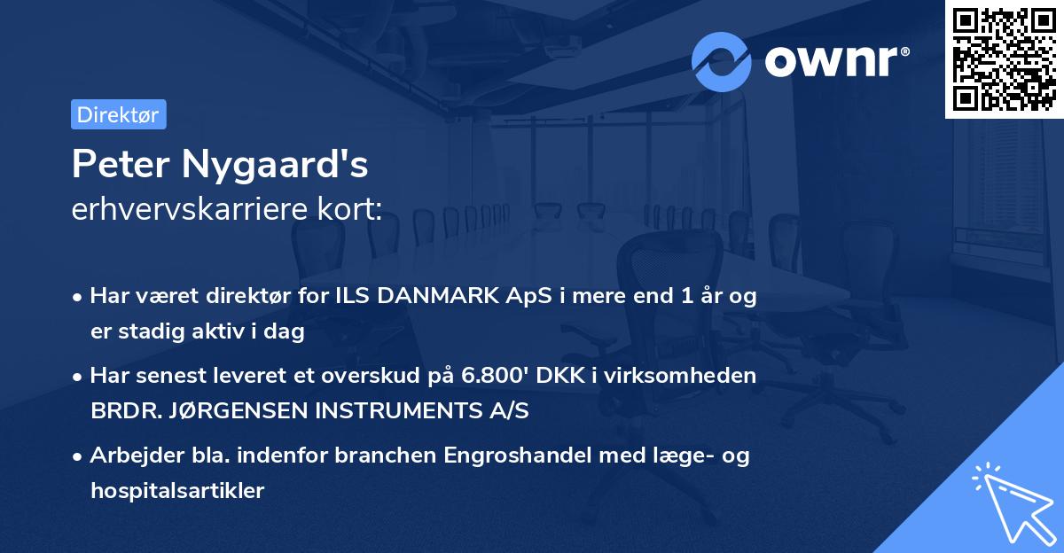 Peter Nygaard's erhvervskarriere kort