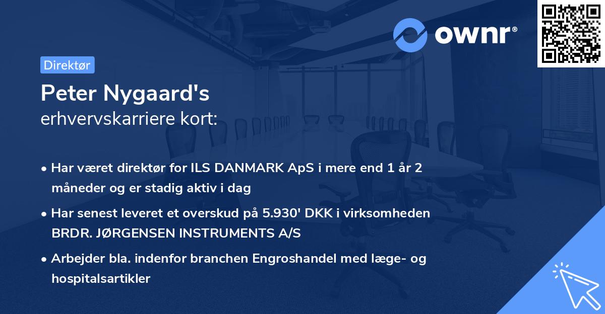 Peter Nygaard's erhvervskarriere kort
