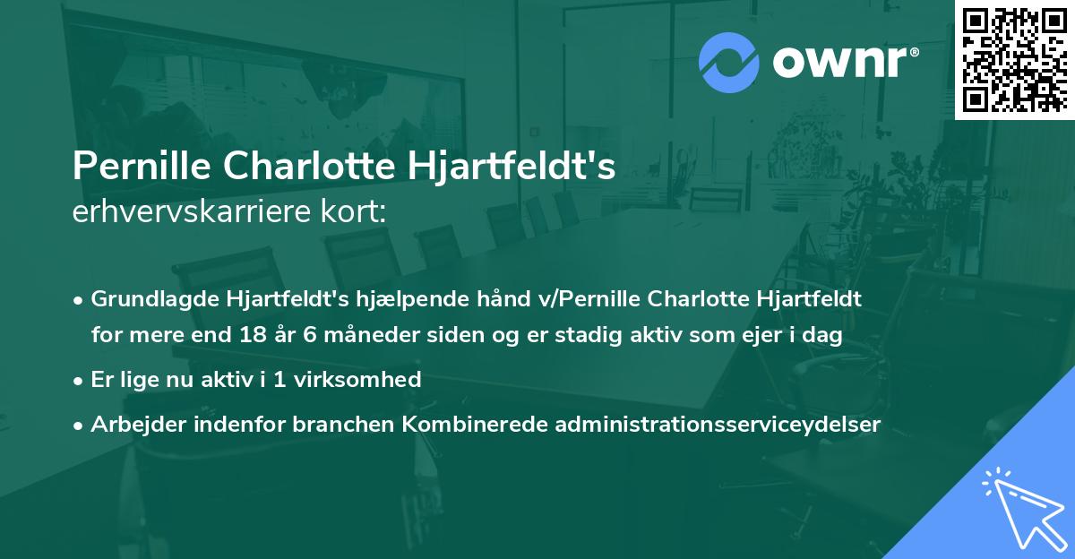 Pernille Charlotte Hjartfeldt's erhvervskarriere kort