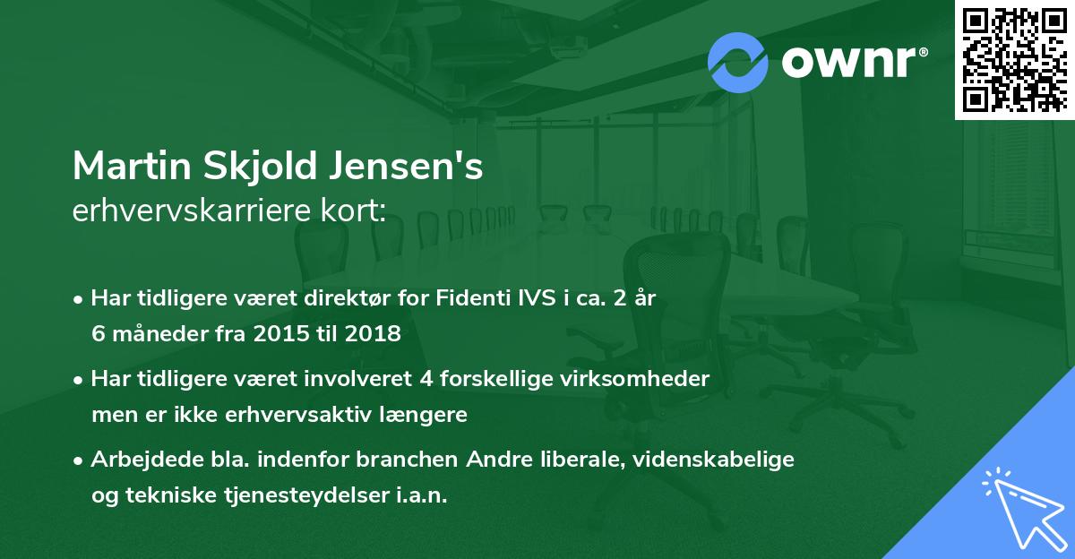 Martin Skjold Jensen's erhvervskarriere kort