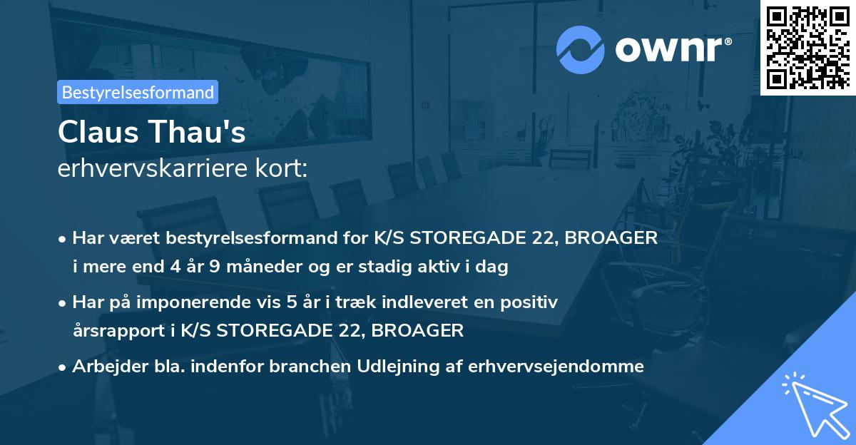 Claus Thau's erhvervskarriere kort