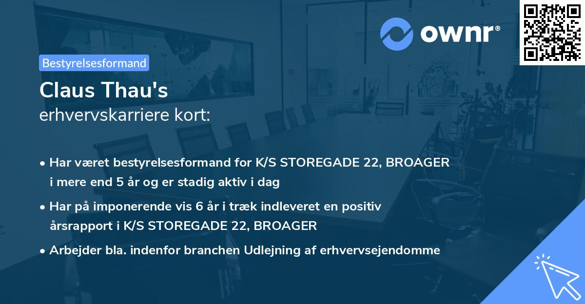 Claus Thau's erhvervskarriere kort