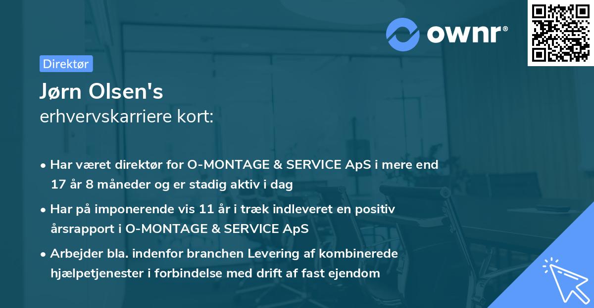 Jørn Olsen's erhvervskarriere kort