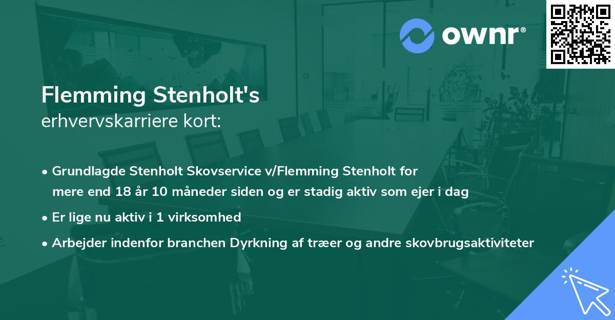 Flemming Stenholt's erhvervskarriere kort