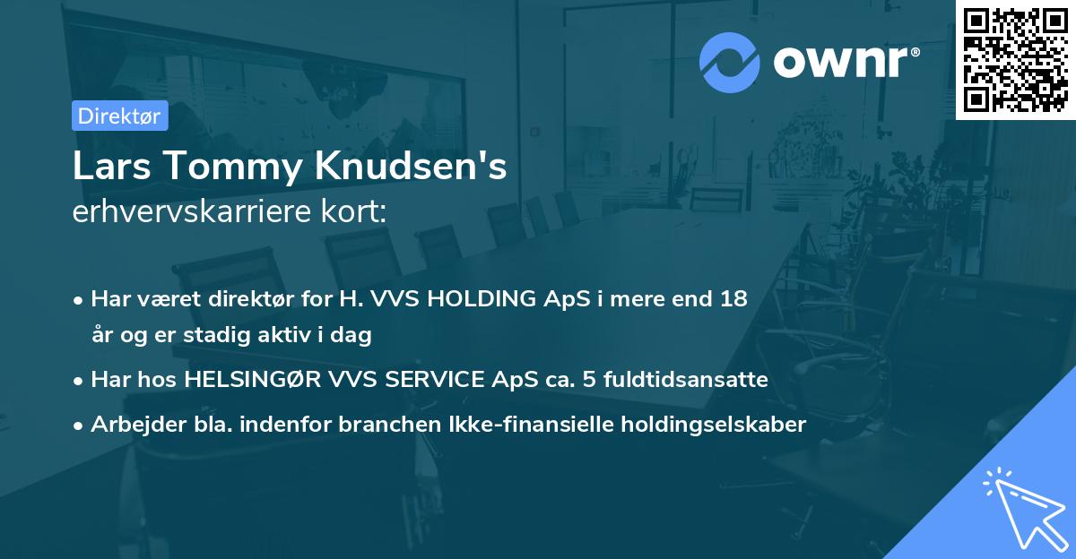 Lars Tommy Knudsen's erhvervskarriere kort