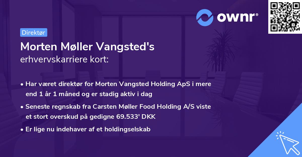 Morten Møller Vangsted's erhvervskarriere kort