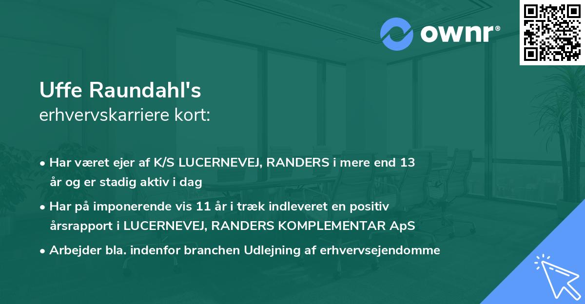 Uffe Raundahl's erhvervskarriere kort