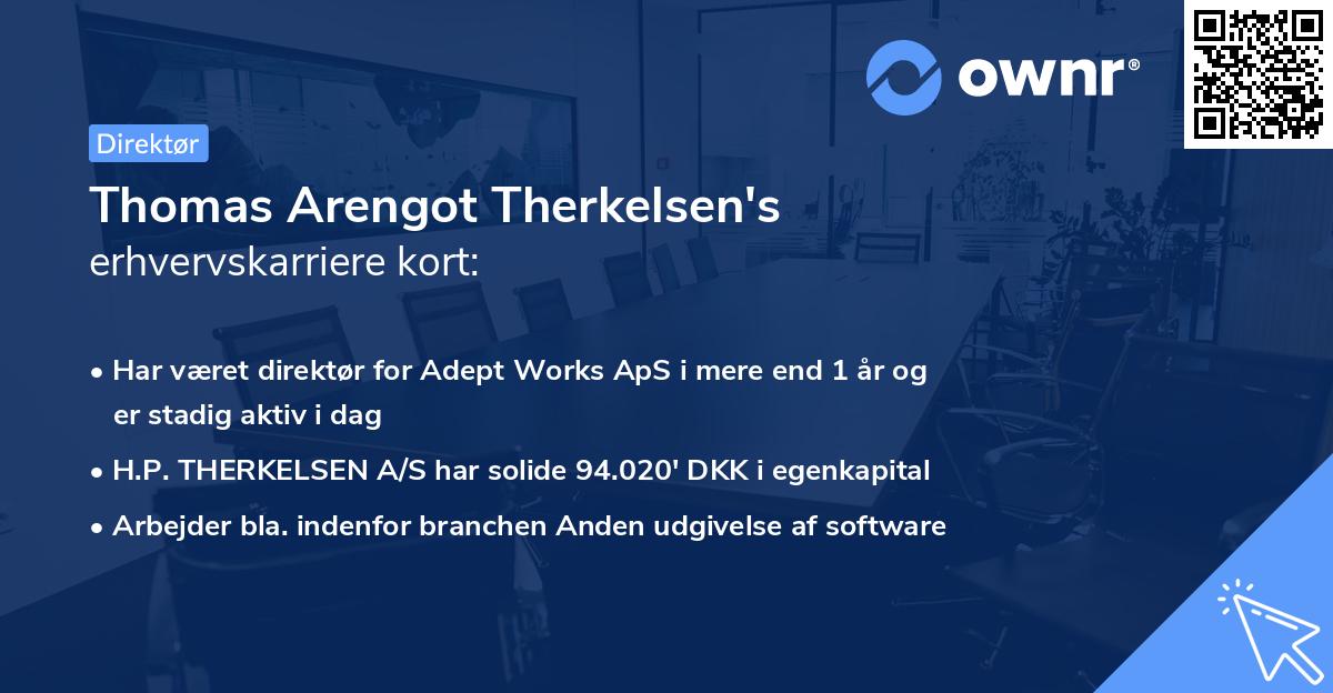 Thomas Arengot Therkelsen's erhvervskarriere kort