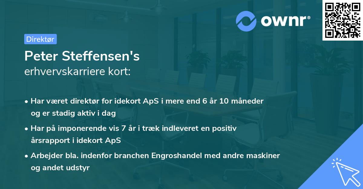 Peter Steffensen's erhvervskarriere kort