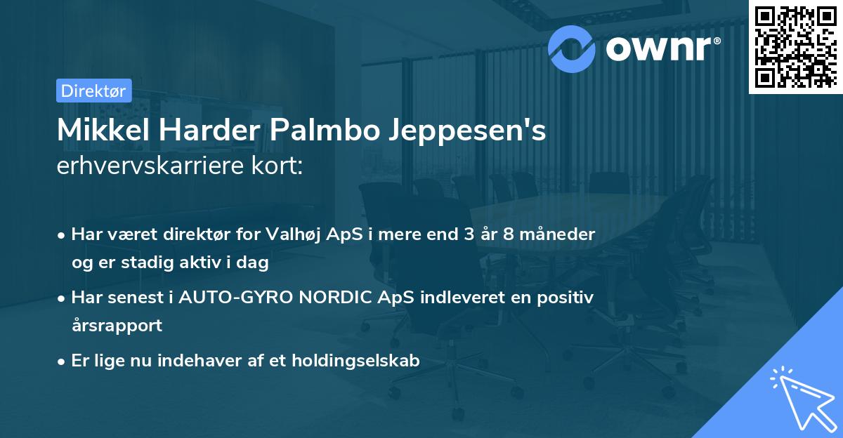 Mikkel Harder Palmbo Jeppesen's erhvervskarriere kort