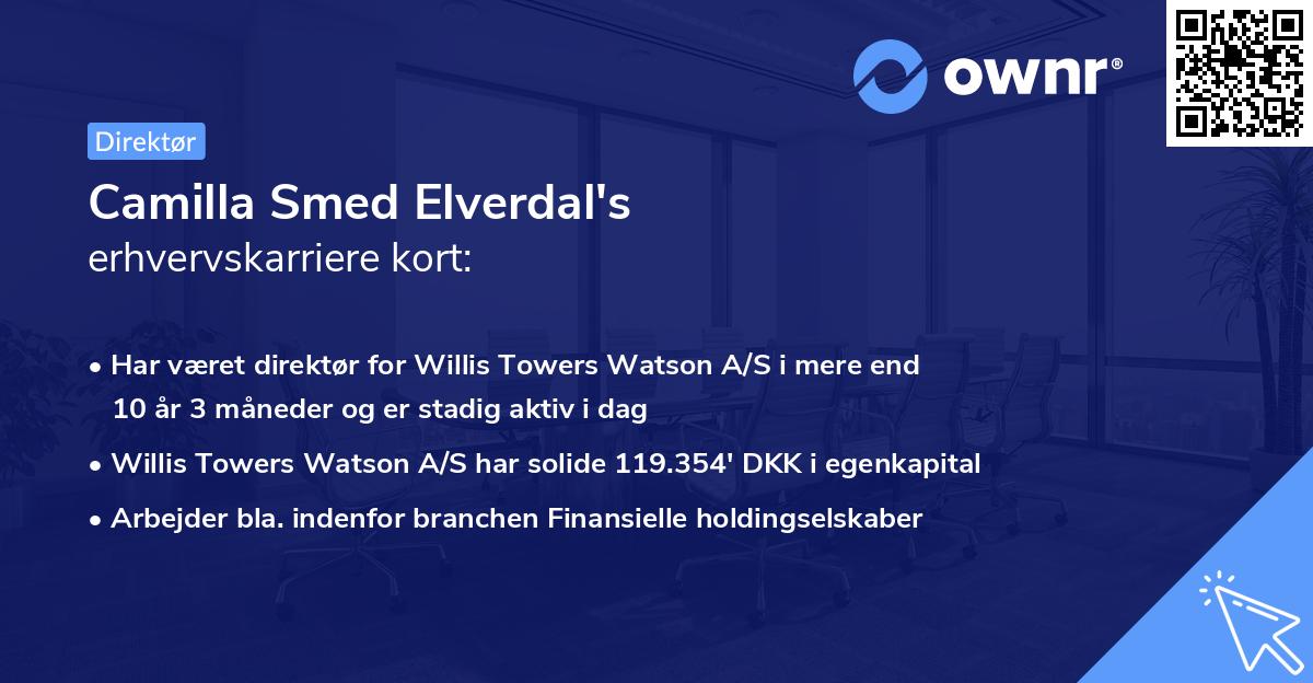 Camilla Smed Elverdal's erhvervskarriere kort
