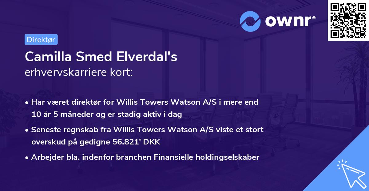 Camilla Smed Elverdal's erhvervskarriere kort