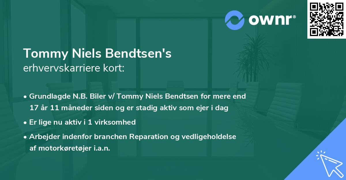 Tommy Niels Bendtsen's erhvervskarriere kort