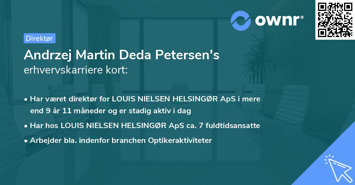 Andrzej Martin Deda Petersen's erhvervskarriere kort
