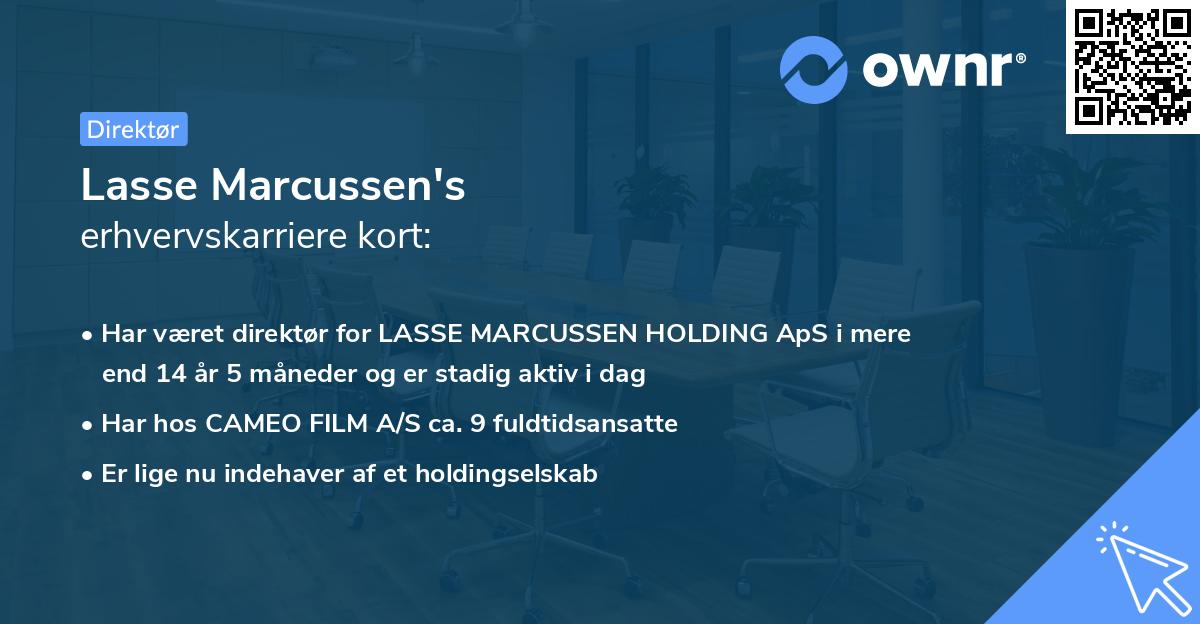 Lasse Marcussen's erhvervskarriere kort