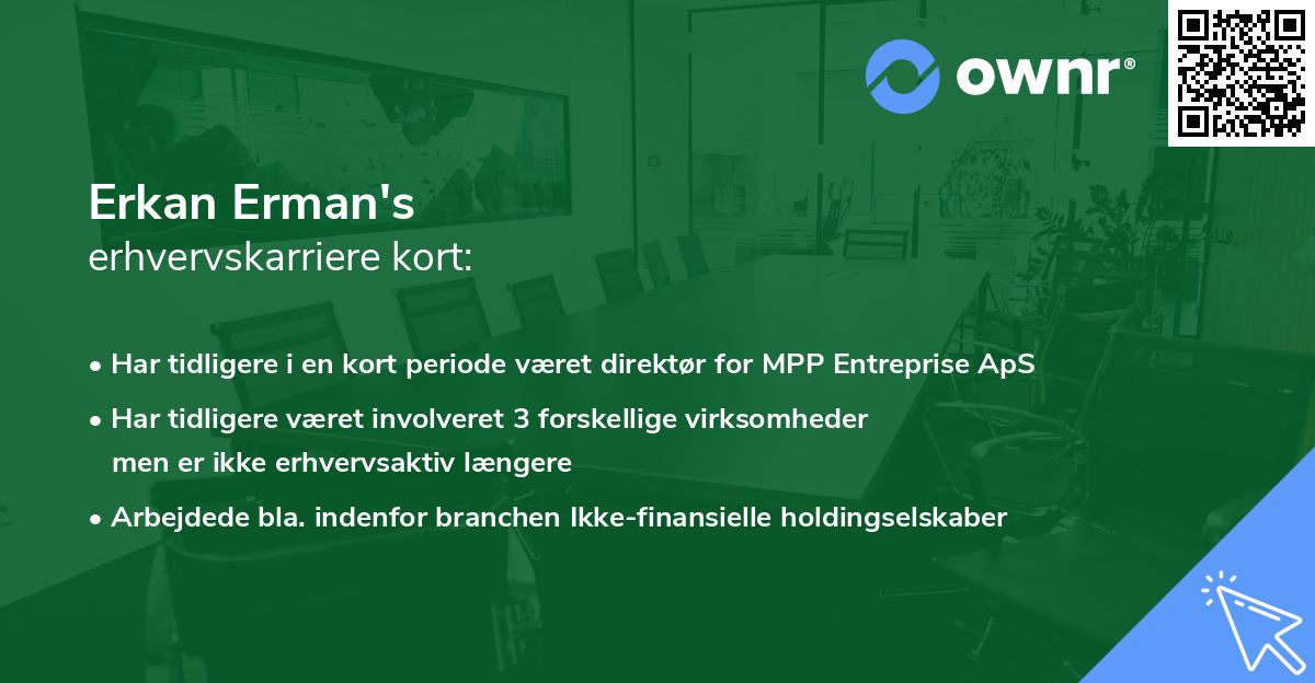 Erkan Erman's erhvervskarriere kort