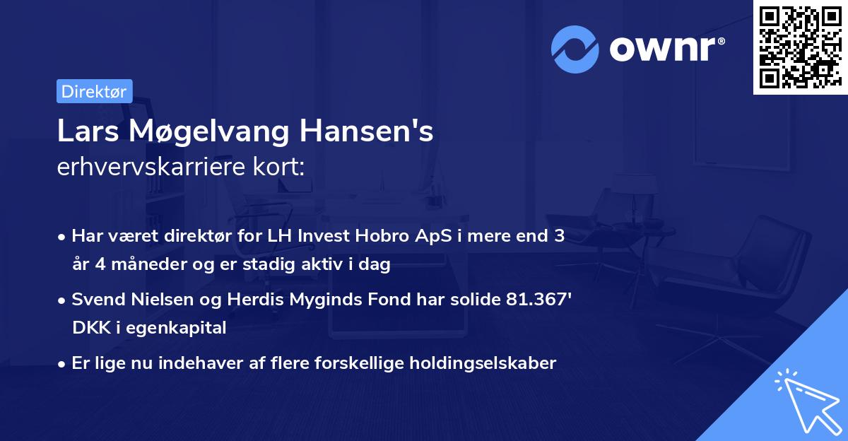 Lars Møgelvang Hansen's erhvervskarriere kort