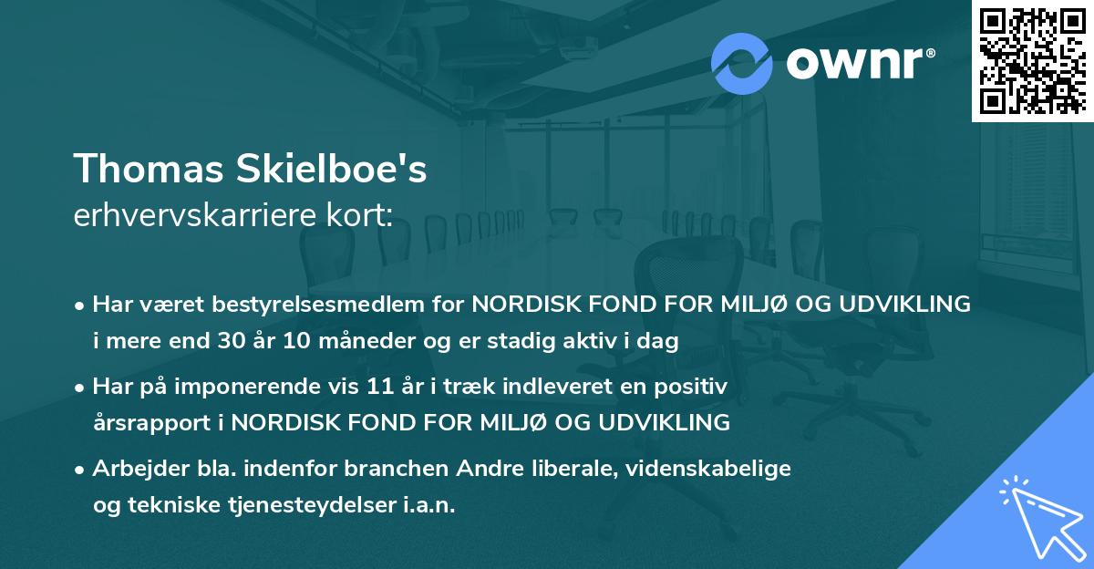 Thomas Skielboe's erhvervskarriere kort