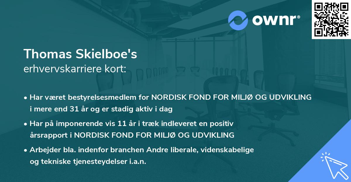 Thomas Skielboe's erhvervskarriere kort